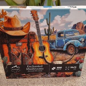 Enchanted Mushrooms Puzzle - 1000 Pieces - Rustic Multicolor